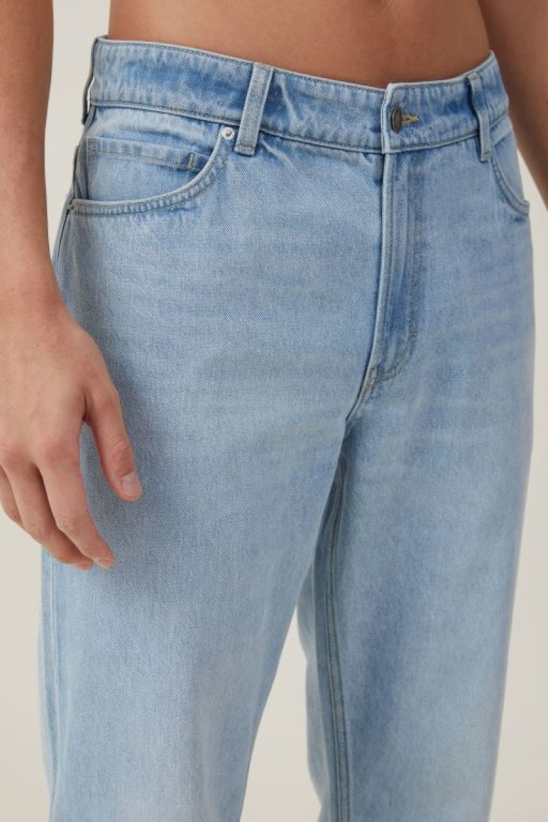 Cotton On Relaxed Boot Cut Men's Jeans Blue | SduQbDmbpTc