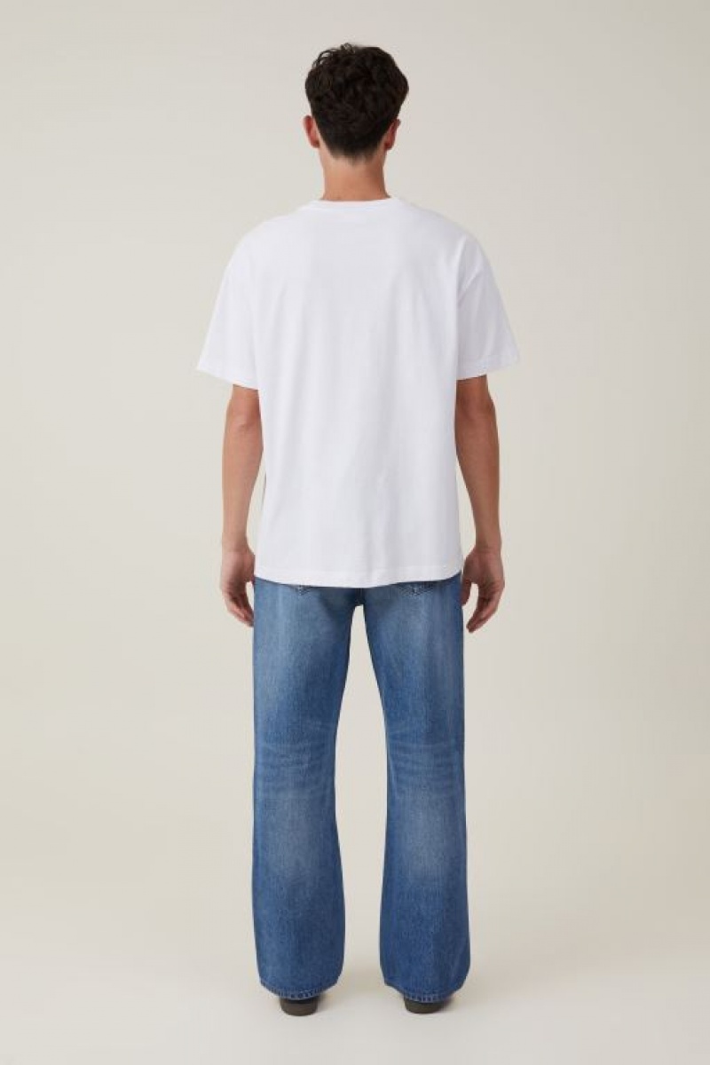 Cotton On Relaxed Boot Cut Men's Jeans Blue | OqMiAsK5B8s