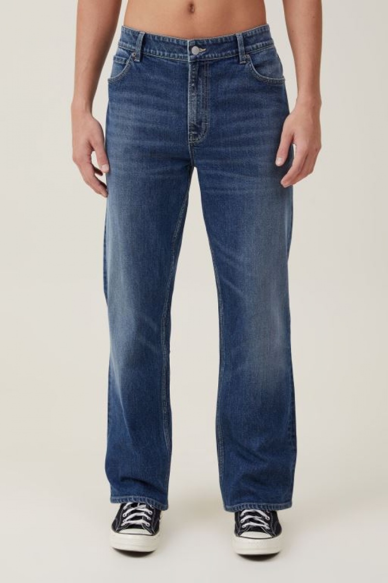 Cotton On Relaxed Boot Cut Men's Jeans Blue | RBuVVwccJev