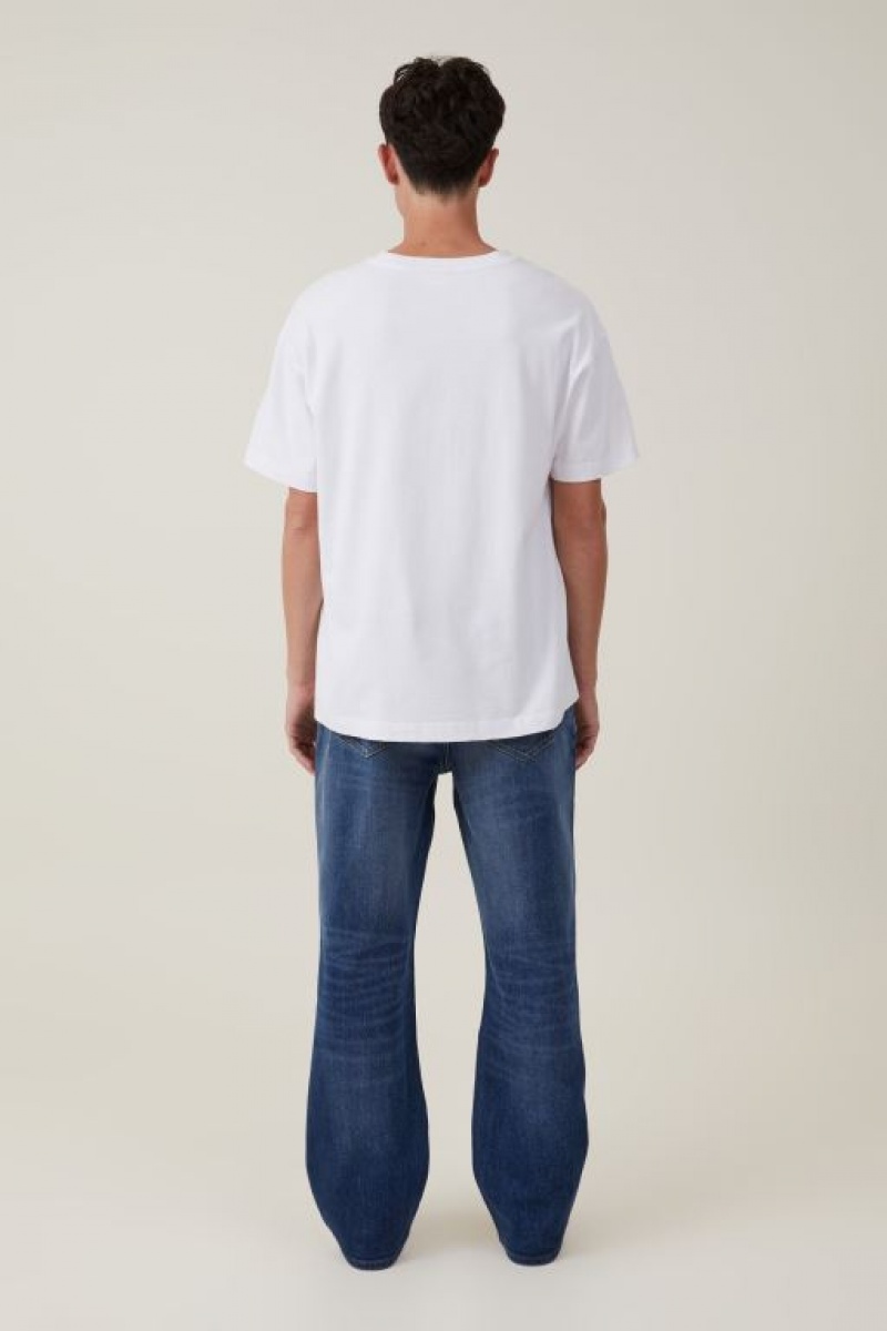 Cotton On Relaxed Boot Cut Men's Jeans Blue | RBuVVwccJev