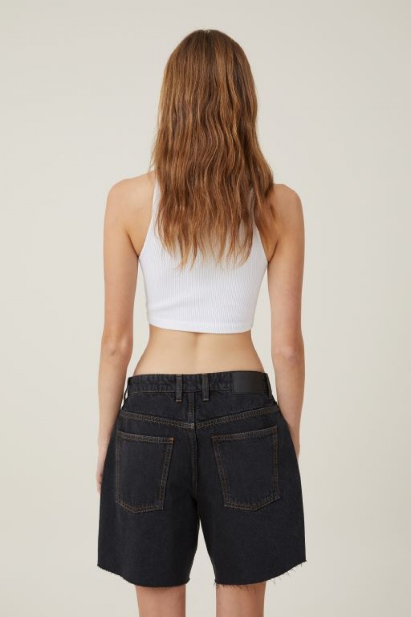 Cotton On Relaxed Denim Women's Shorts Black | xeRWqHXClly