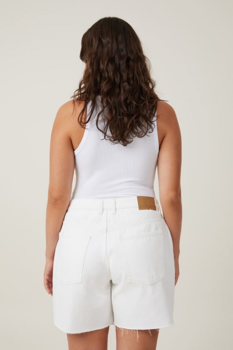 Cotton On Relaxed Denim Women's Shorts Grey Brown | M9FeQrlg91M
