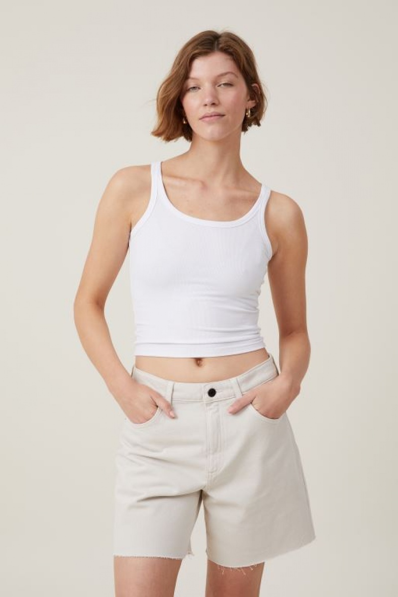 Cotton On Relaxed Denim Women's Shorts Grey Brown | M9FeQrlg91M