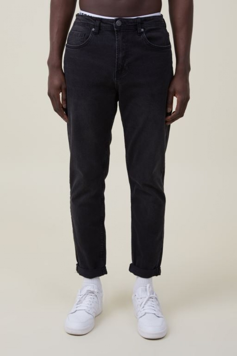 Cotton On Relaxed Tapered Men's Jeans Black | maNT8Uy75NA