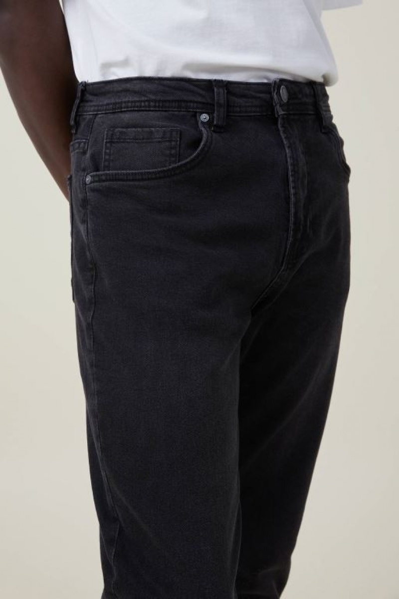 Cotton On Relaxed Tapered Men's Jeans Black | maNT8Uy75NA