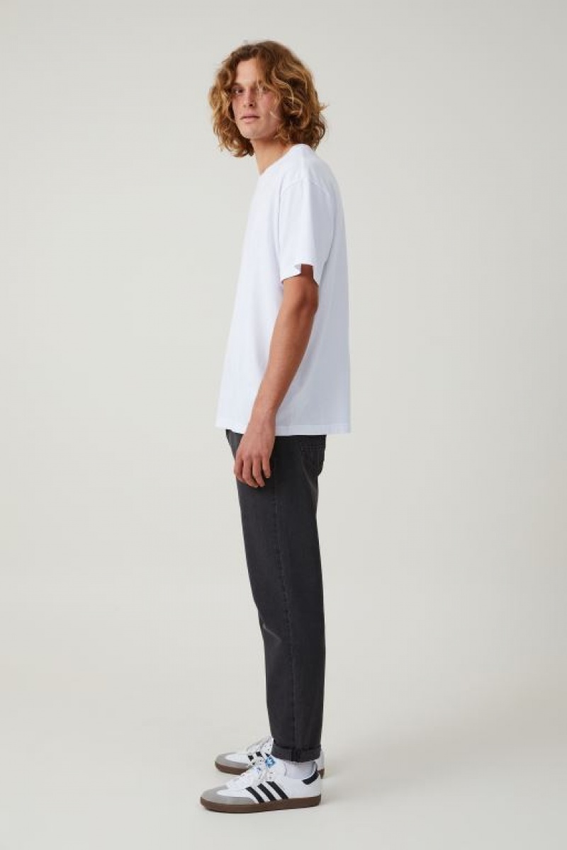 Cotton On Relaxed Tapered Men's Jeans Black | ZKXmNq3v8l2