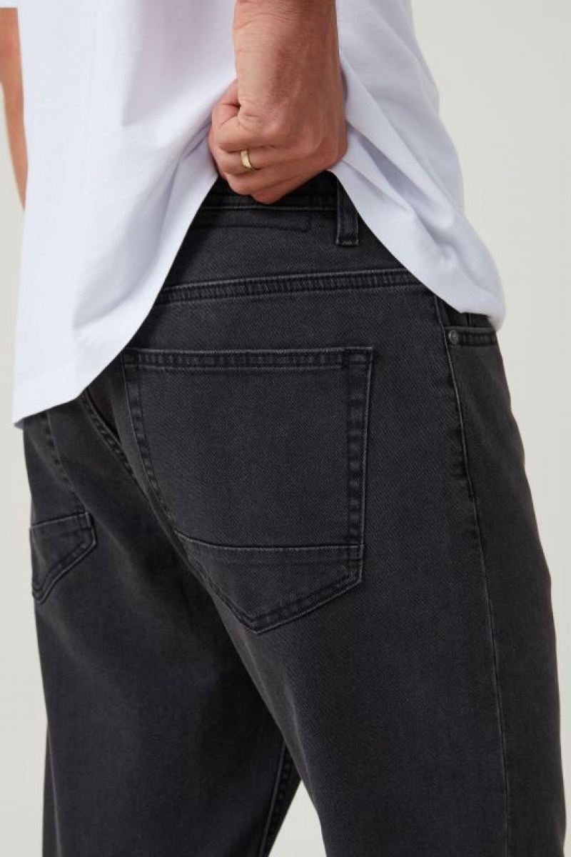 Cotton On Relaxed Tapered Men's Jeans Black | ZKXmNq3v8l2