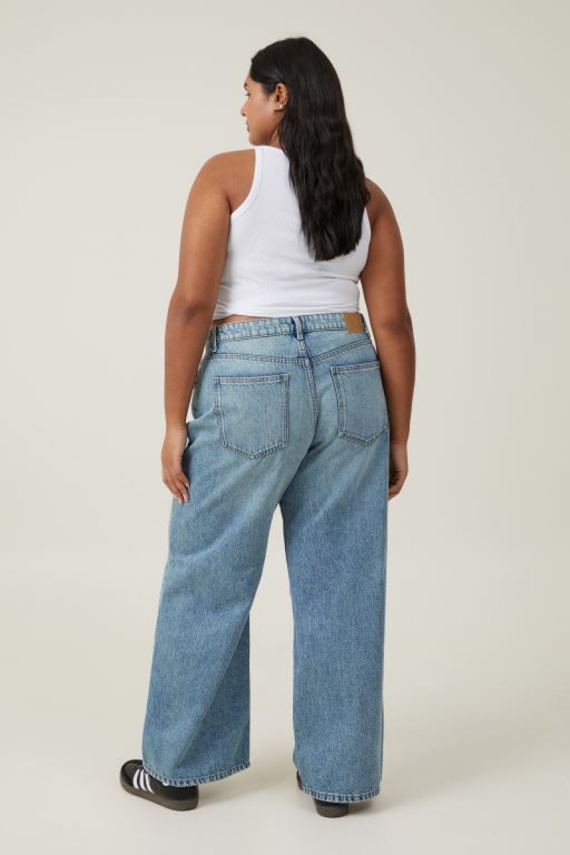 Cotton On Relaxed Wide Leg Jean Women's Pants Blue | z6WNO1xGHaG