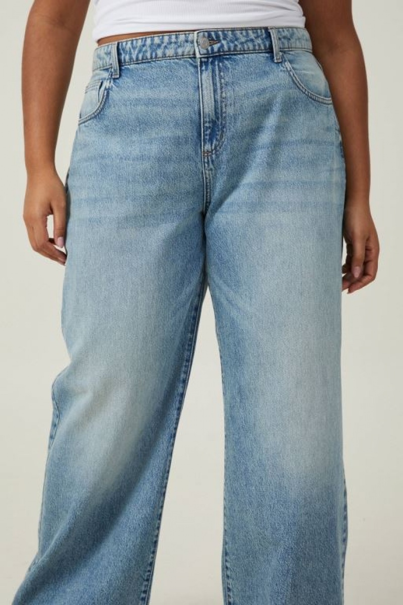 Cotton On Relaxed Wide Leg Jean Women's Pants Blue | z6WNO1xGHaG