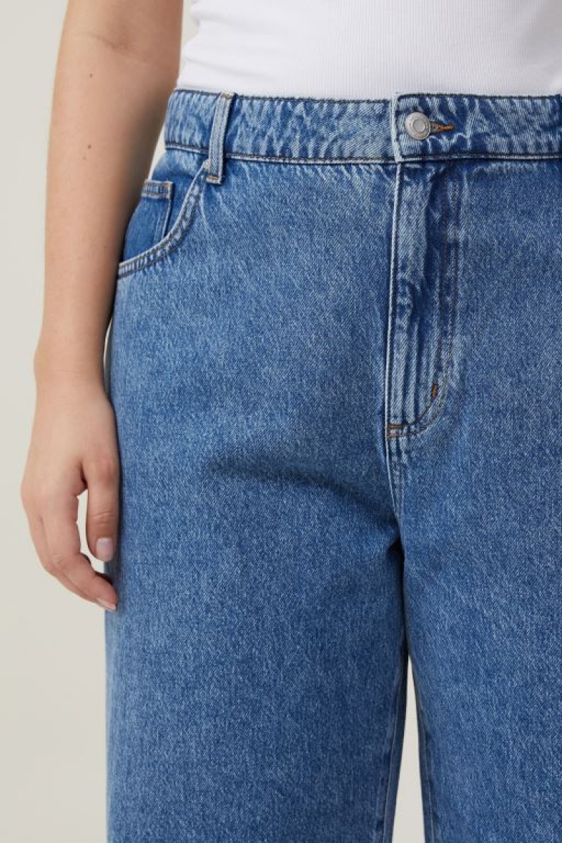 Cotton On Relaxed Wide Leg Women's Jeans Blue | LziLQg3JB0g