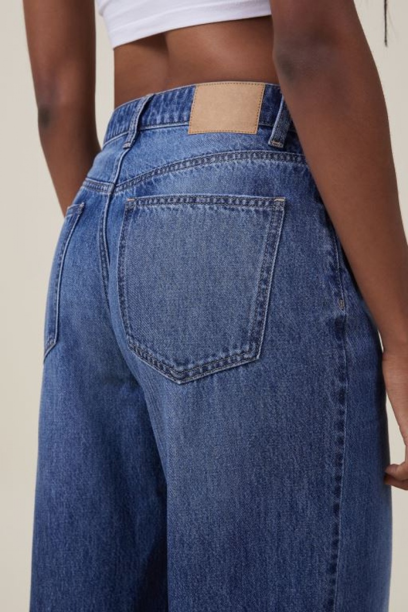 Cotton On Relaxed Wide Leg Women's Jeans Blue | cFcYtaK4hTn