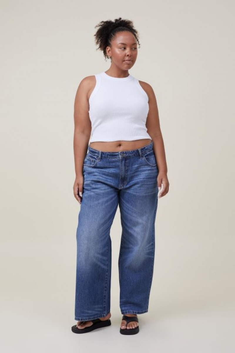 Cotton On Relaxed Wide Leg Women's Jeans Blue | cFcYtaK4hTn