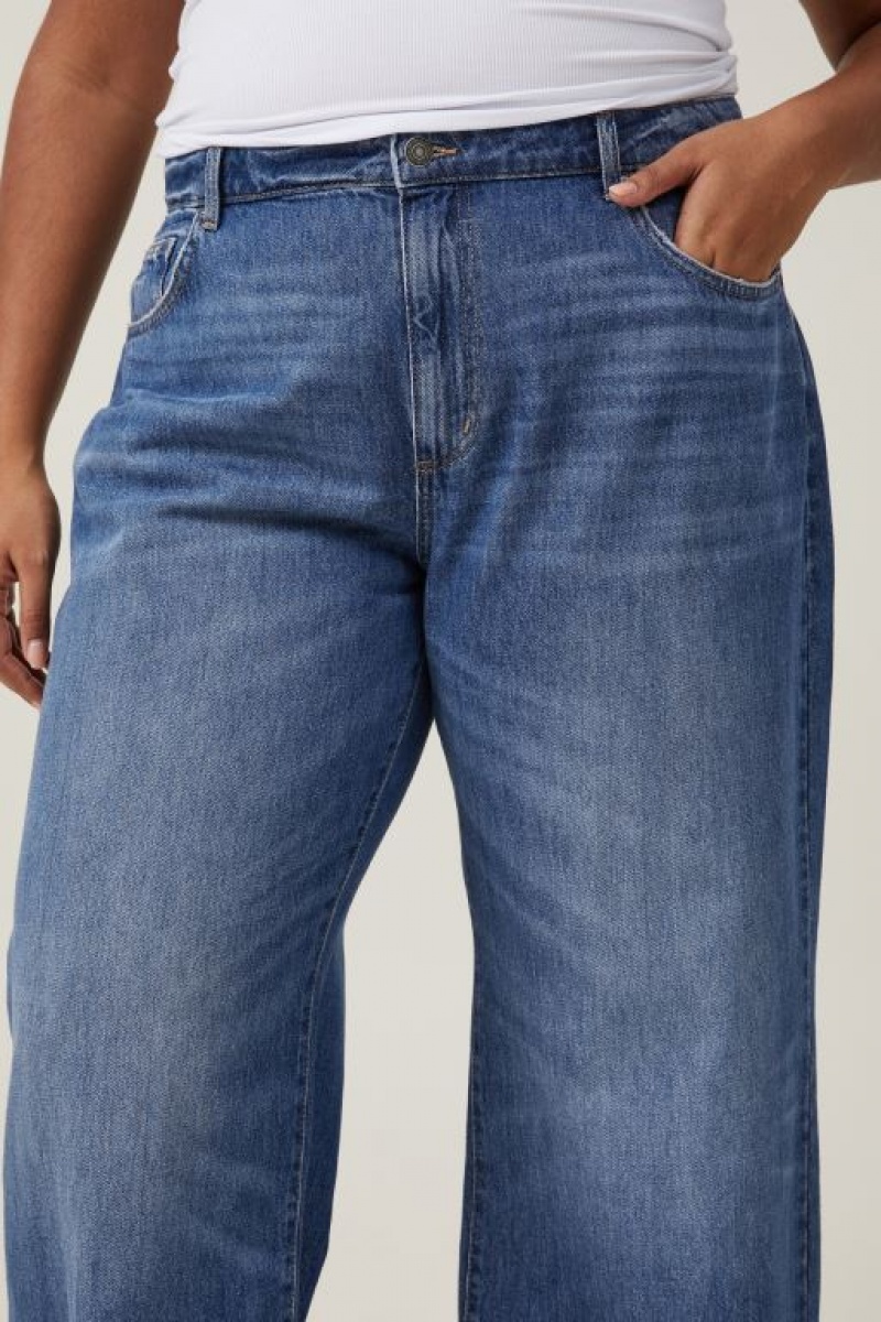 Cotton On Relaxed Wide Leg Women's Jeans Blue | cFcYtaK4hTn