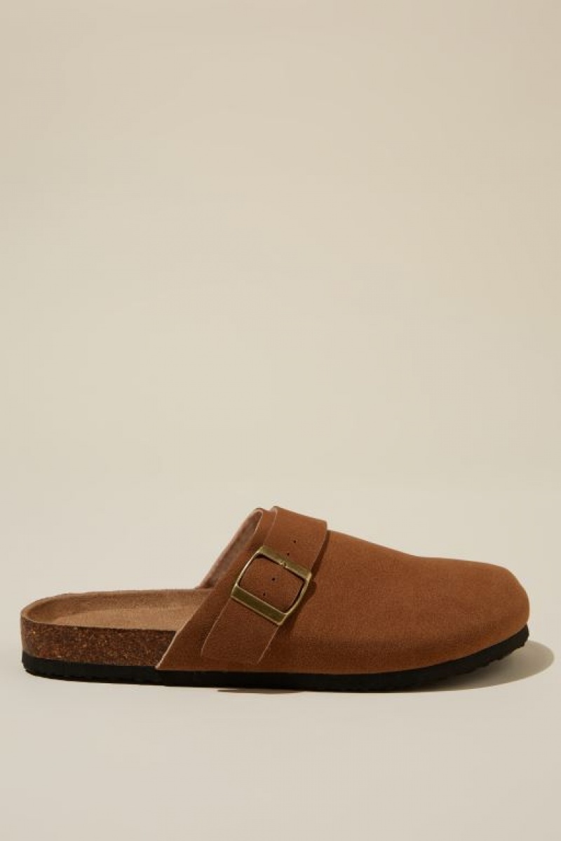 Cotton On Rex Buckle Mule Women\'s Sandals Brown | 5mkODZPveK7