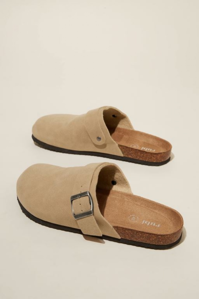 Cotton On Rex Buckle Mule Women's Sandals Brown | WiEuaKsqKdL