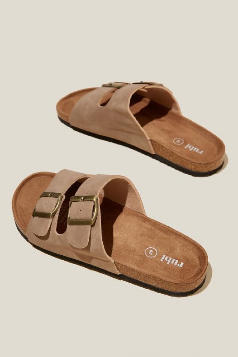 Cotton On Rex Double Buckle Slide Women's Sandals Roebuck | aKy9z8vDHFW