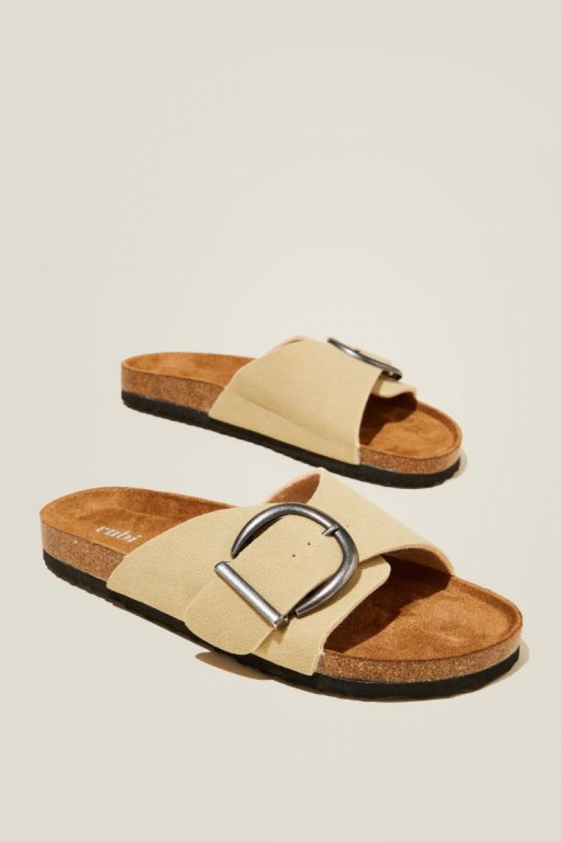Cotton On Rex Single Strap Slide Women's Sandals Brown | lpd1yQ8OKzY