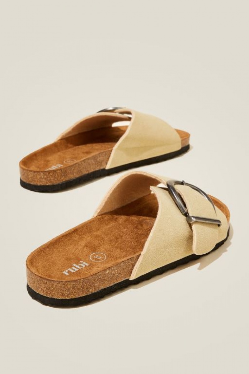 Cotton On Rex Single Strap Slide Women's Sandals Brown | lpd1yQ8OKzY