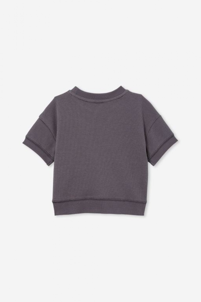 Cotton On Rex Waffle Sweater Baby T Shirts Grey | C35MKISVyq4