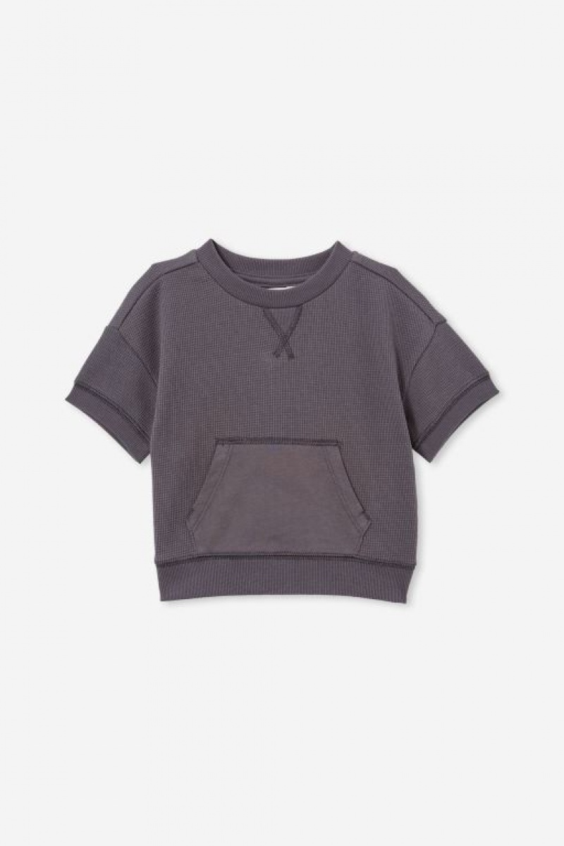Cotton On Rex Waffle Sweater Baby T Shirts Grey | C35MKISVyq4