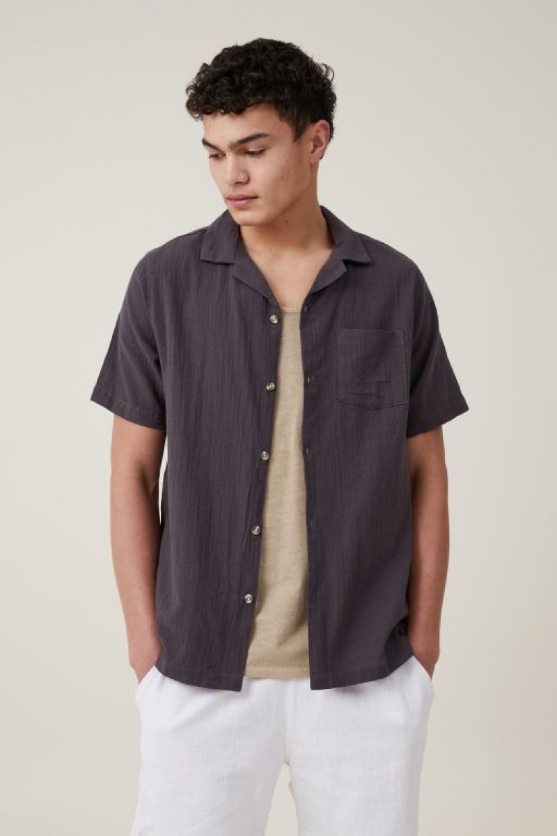 Cotton On Riviera Short Sleeve Men\'s Shirts Faded | x3dbE13YFRx