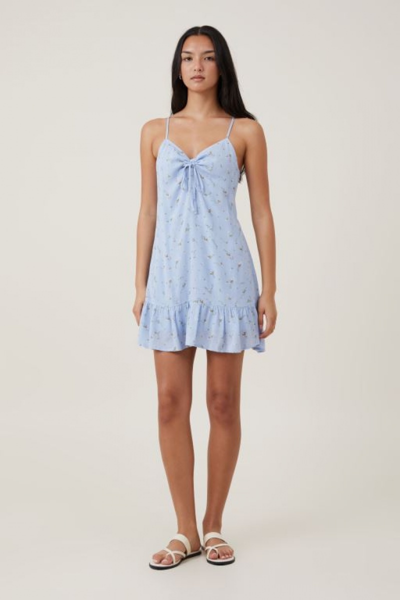 Cotton On Rori Women's Mini Dress Blue | WrtTGdHYV1r