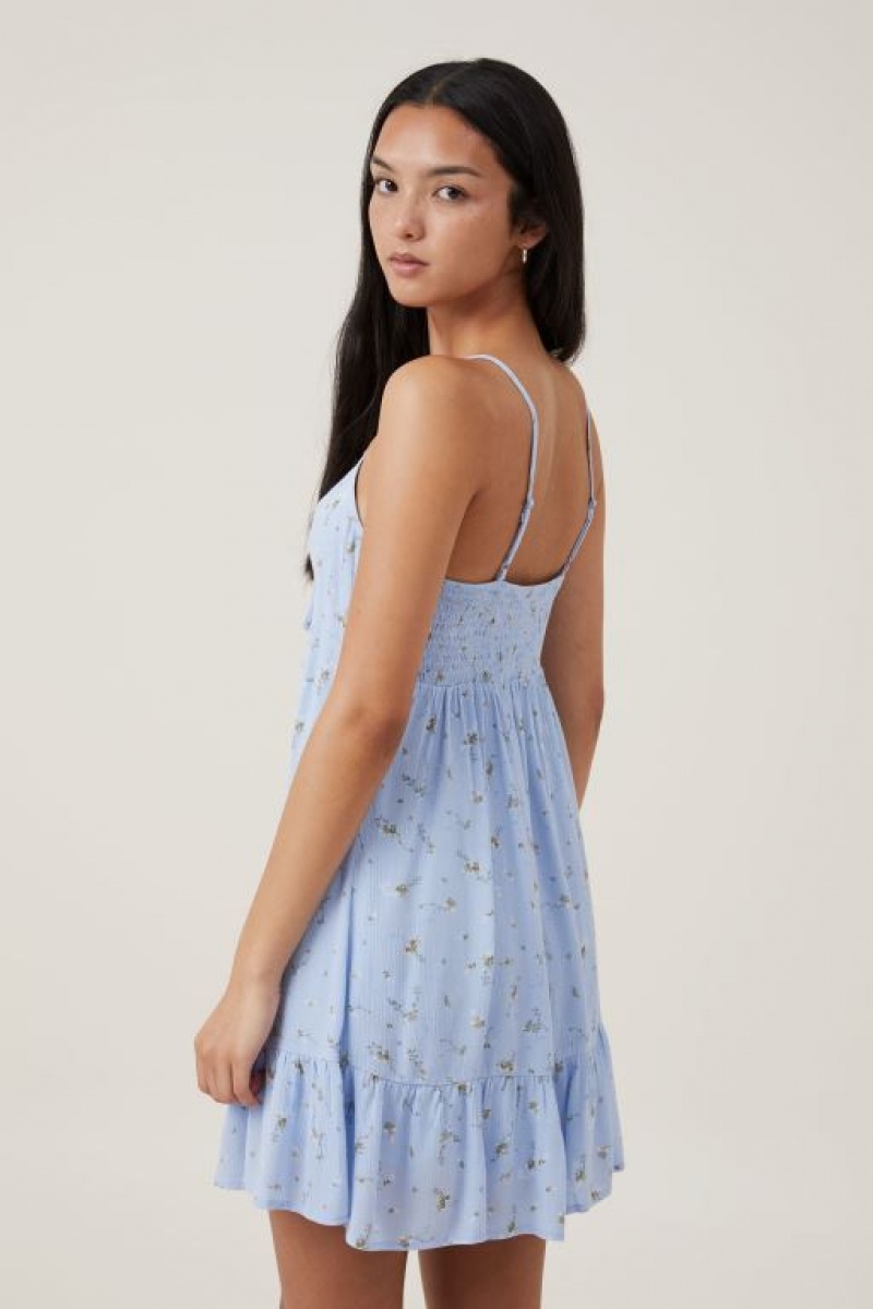 Cotton On Rori Women's Mini Dress Blue | WrtTGdHYV1r