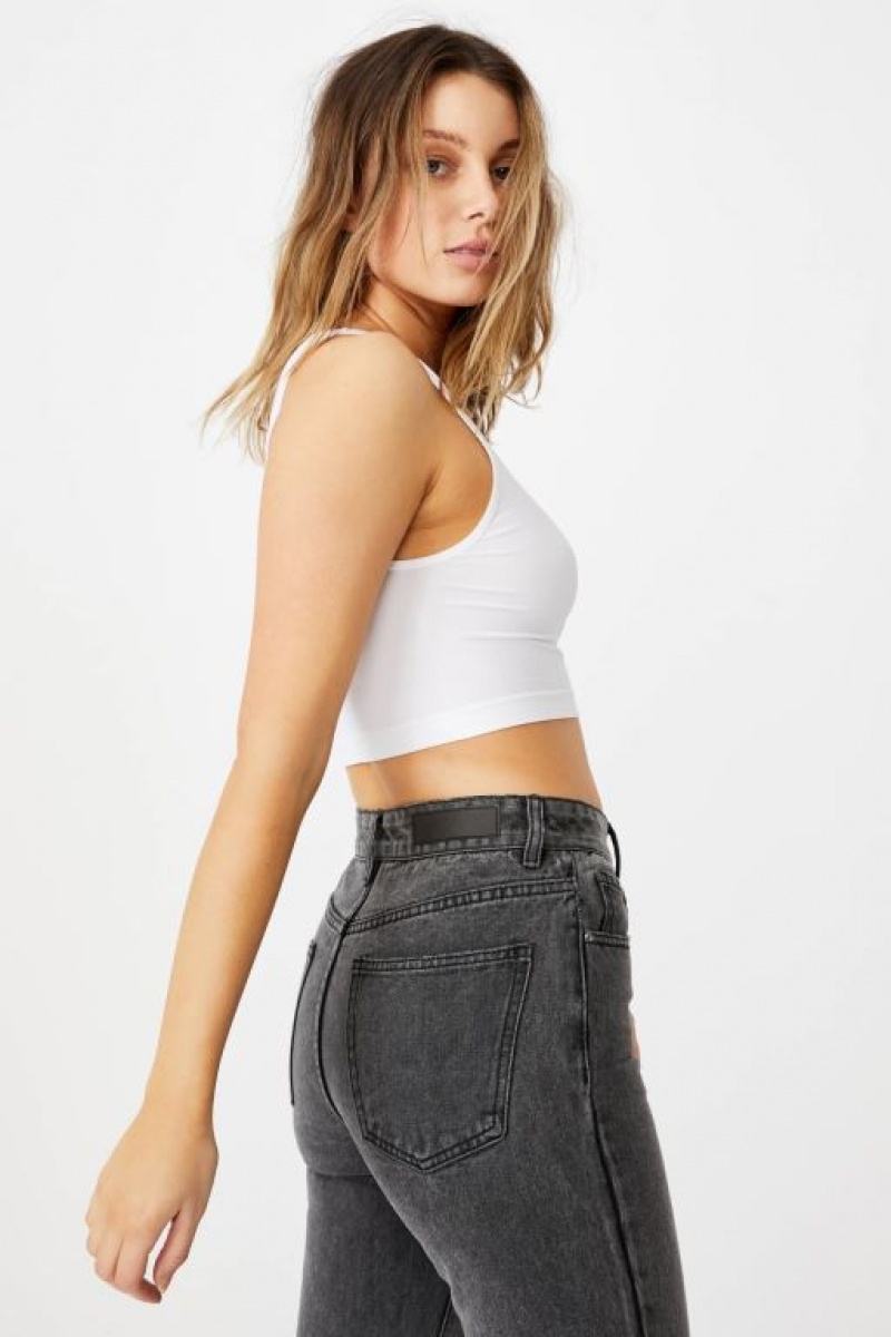 Cotton On Rosetta Seamless High Neck Women's Tanks White | VyZFPOScdrk