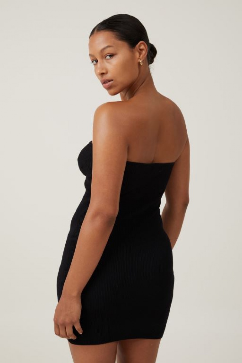 Cotton On Rowan Knit Women's Mini Dress Black | 3WKyuyGwGdw