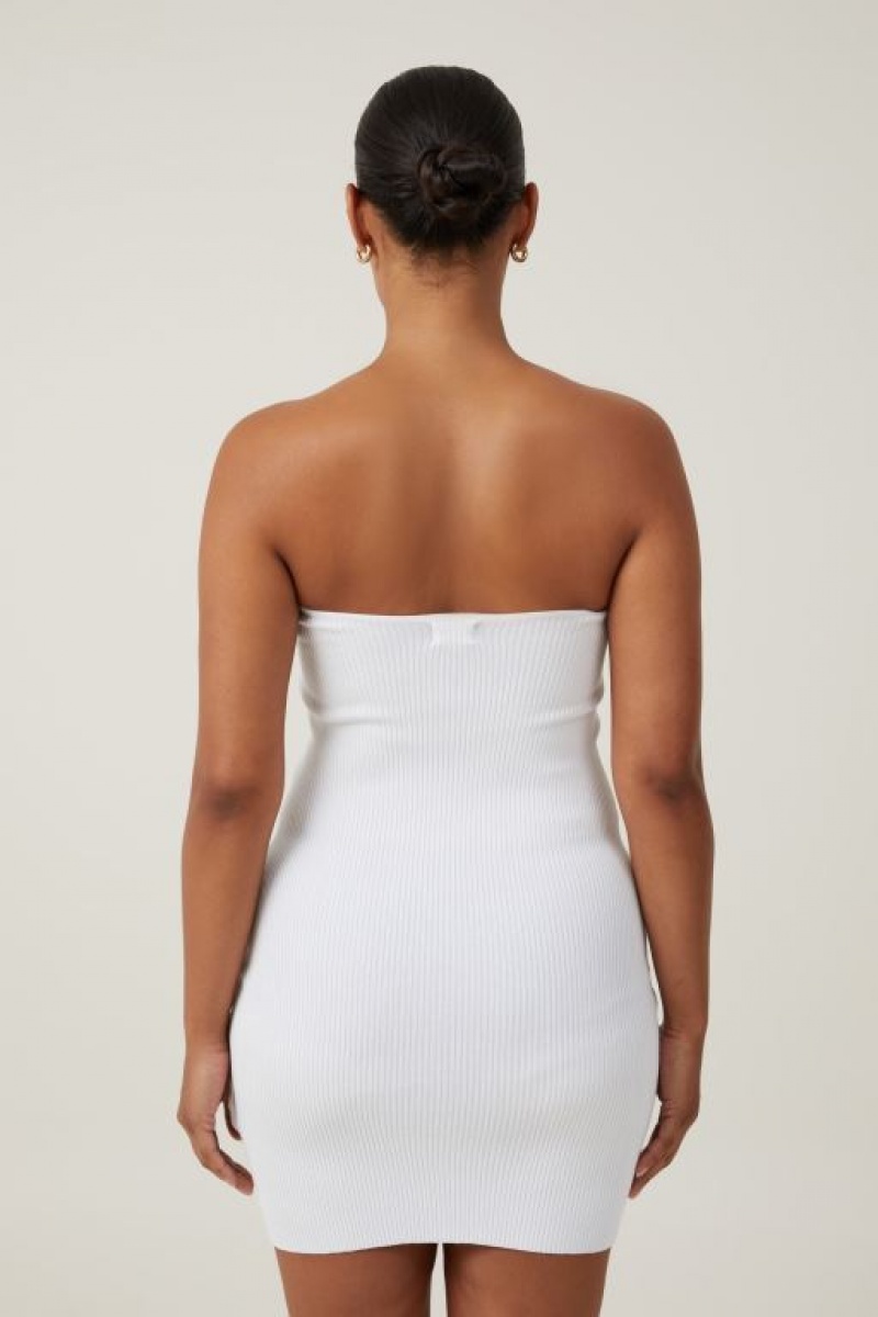 Cotton On Rowan Knit Women's Mini Dress White | QFr61p1AL09