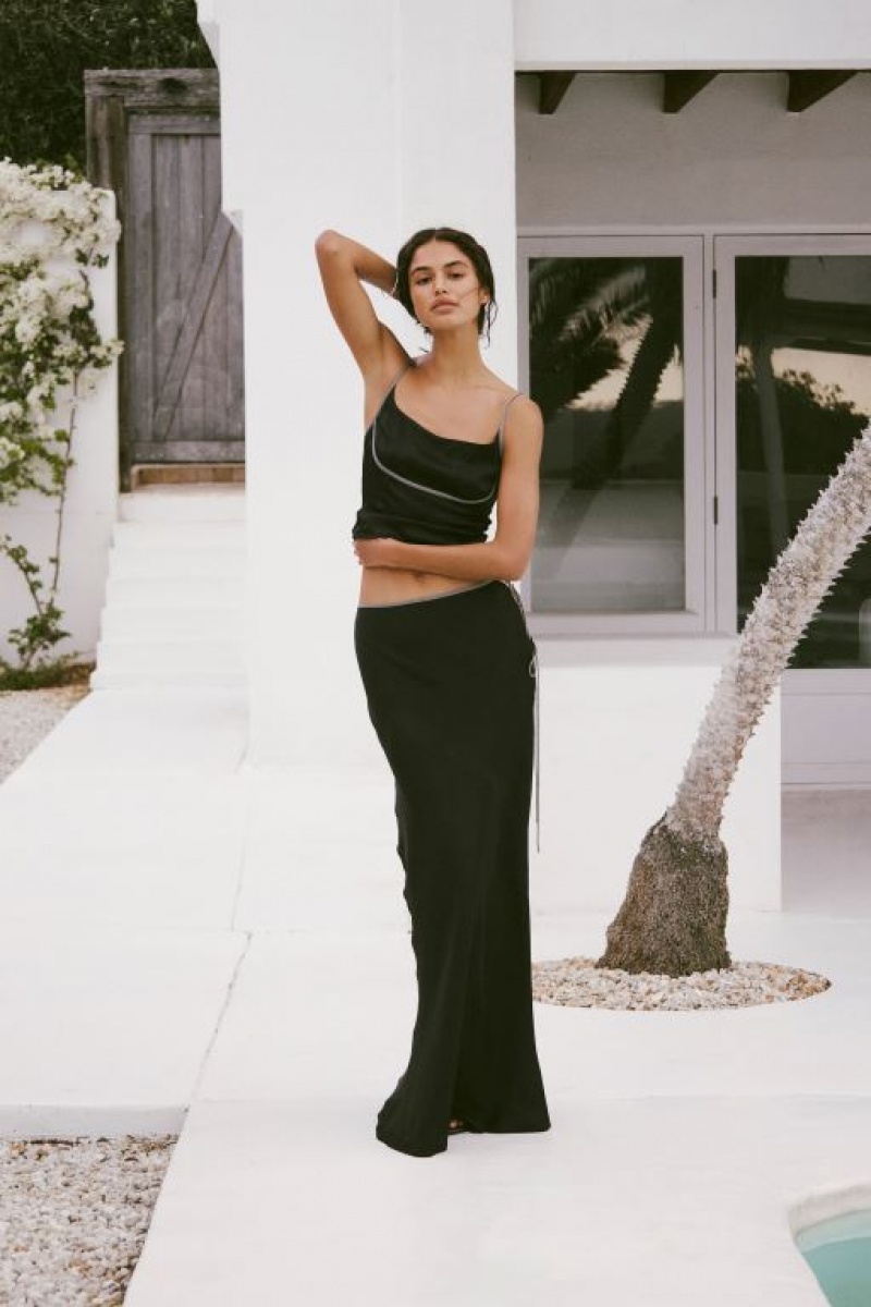 Cotton On Rsvp Satin Cami Women's Shirts Black | x82DdDbMDVw