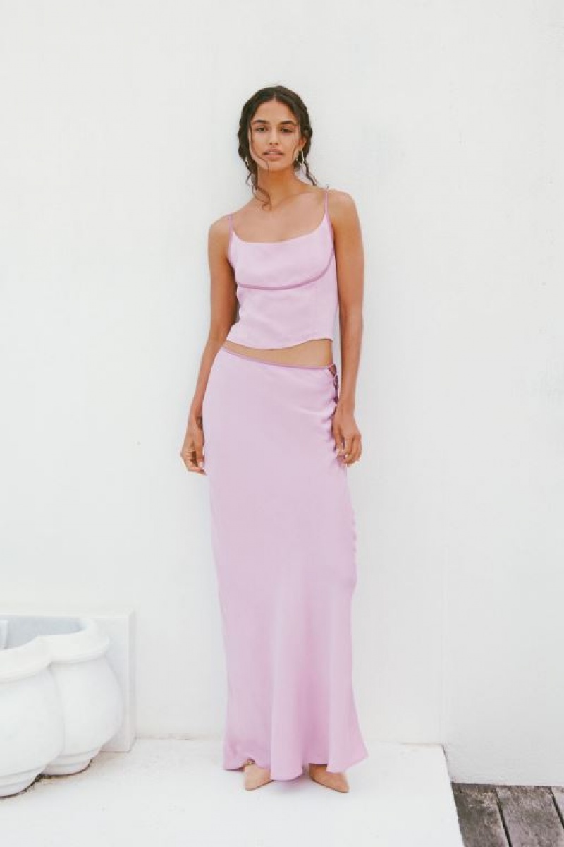 Cotton On Rsvp Satin Women's Cami Lavender Blue | fzJwFe8VmTD