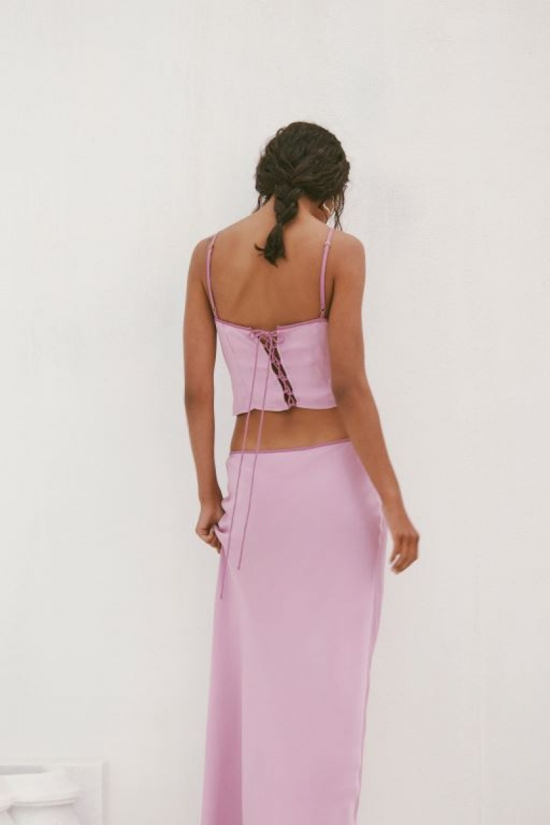 Cotton On Rsvp Satin Women's Cami Lavender Blue | fzJwFe8VmTD