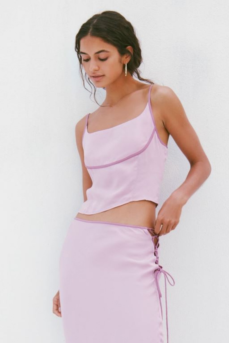 Cotton On Rsvp Satin Women\'s Cami Lavender Blue | fzJwFe8VmTD