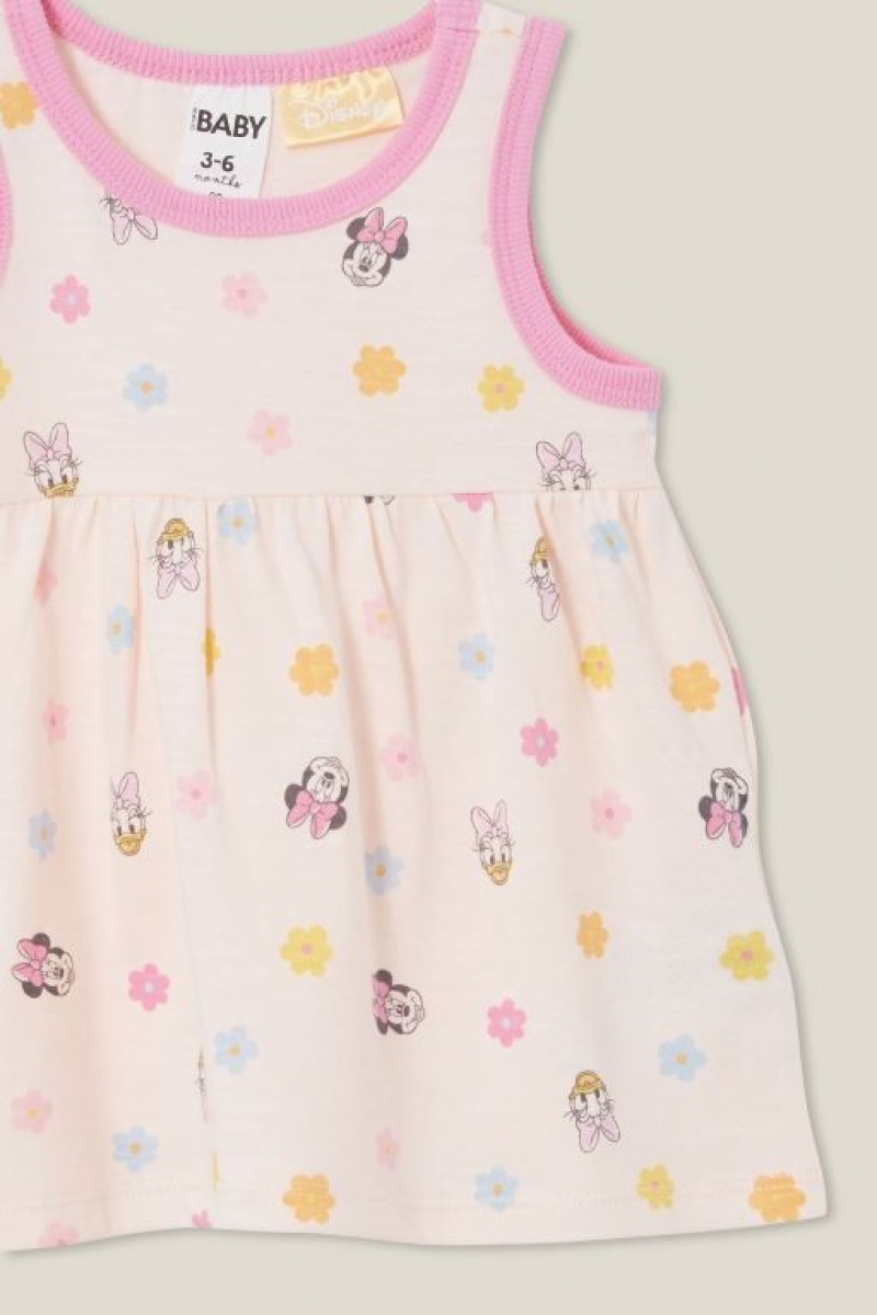 Cotton On Sally Slub Sleeveless Baby Dress Pink | DdqiAPjKGxM