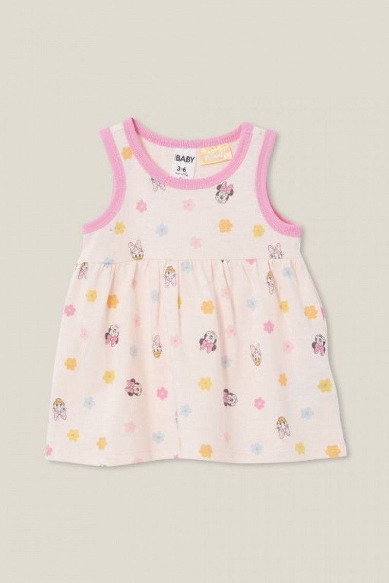 Cotton On Sally Slub Sleeveless Baby Dress Pink | DdqiAPjKGxM