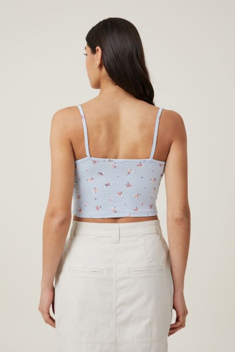 Cotton On Sammie Cross Front Women's Cami Blue | SLQZwN8AA9N