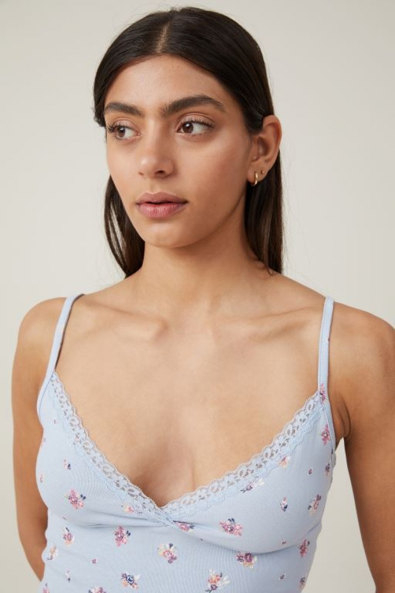 Cotton On Sammie Cross Front Women's Cami Blue | SLQZwN8AA9N