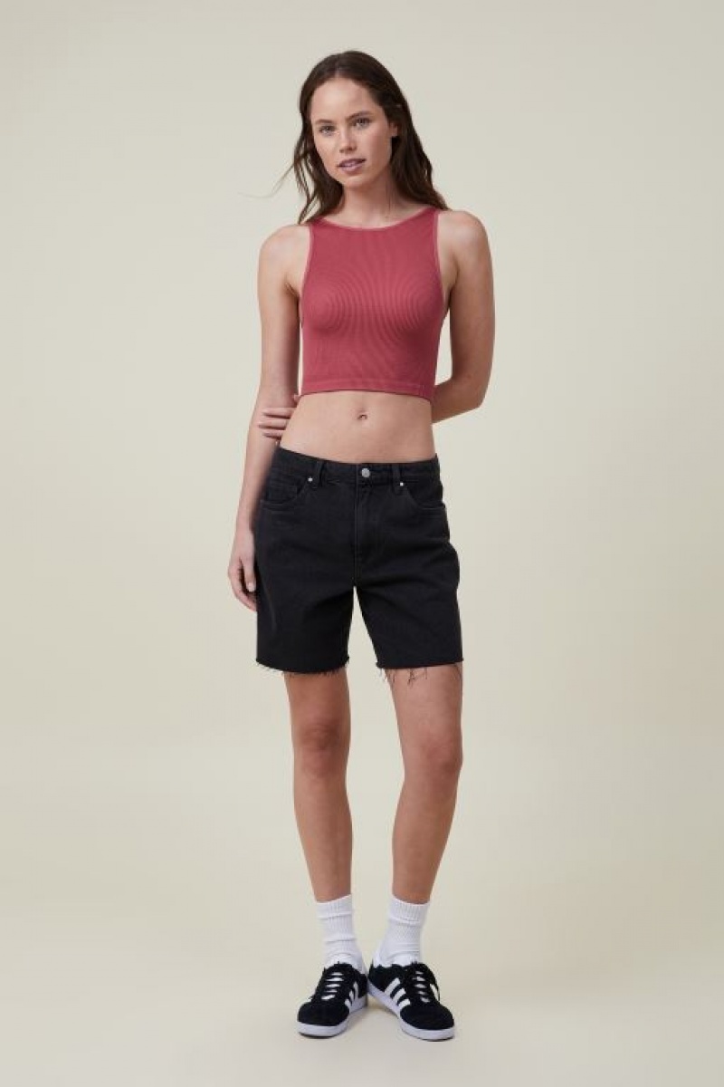 Cotton On Seamless Benni High Neck Women's Tanks Red | zKvLYfMchf7