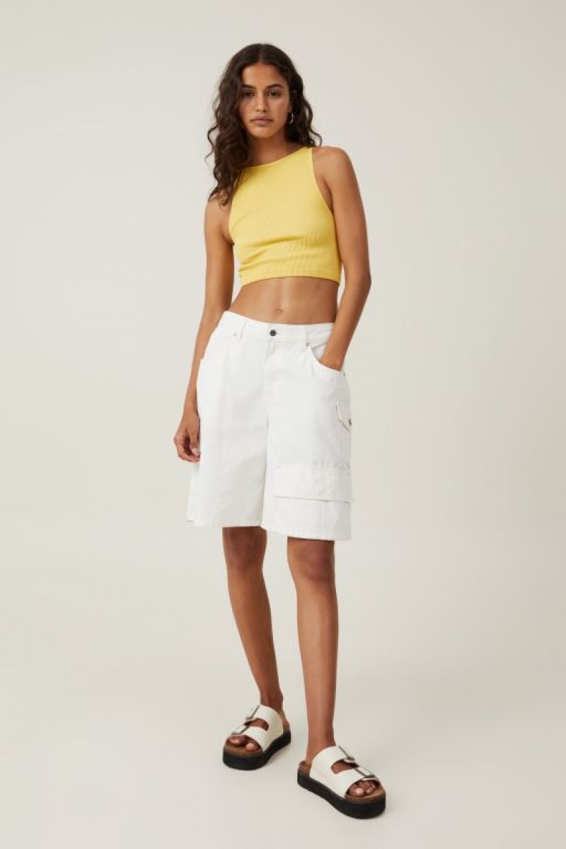 Cotton On Seamless Benni High Neck Women's Tanks Yellow | DPcW4vnYLoJ