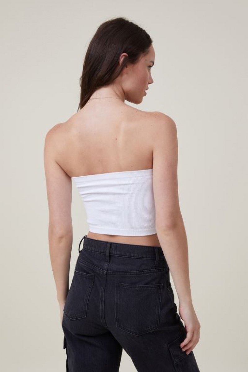 Cotton On Seamless Ellie Tube Women's Tanks White | PvnVLGGDFGp