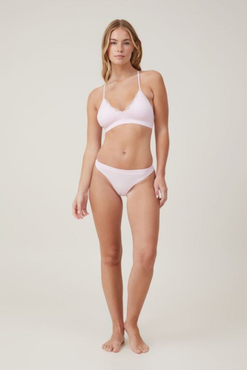 Cotton On Seamless High Cut Brief Women\'s Thong Rose | mWMCdtnFOki