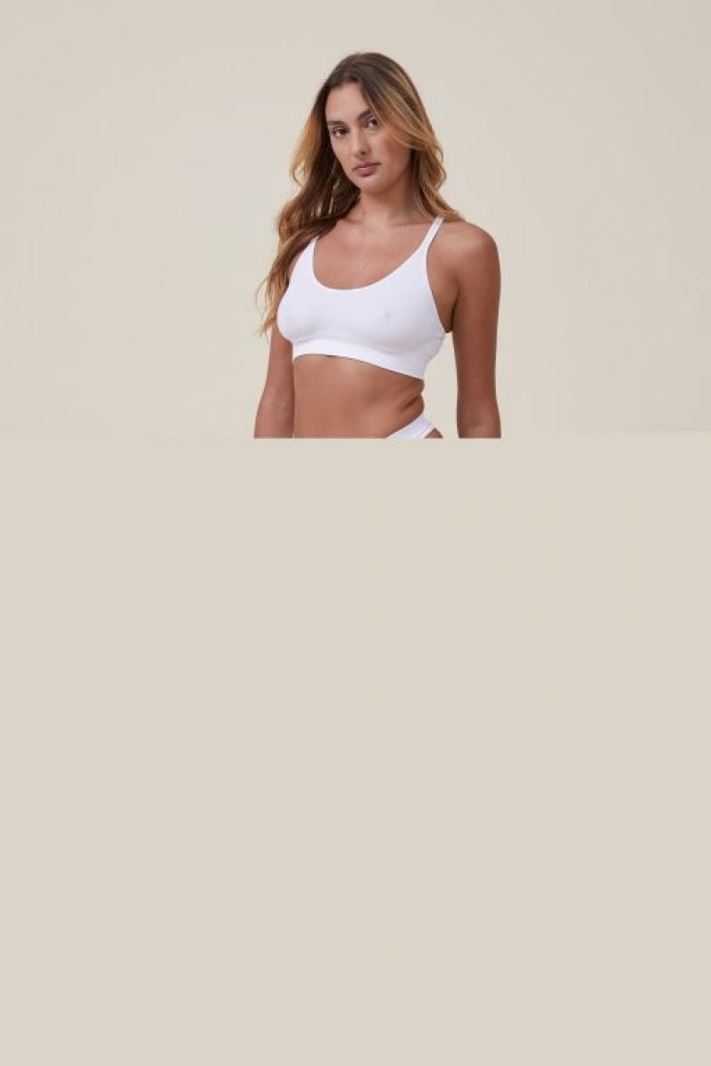 Cotton On Seamless High Cut Brief Women's Thong White | jw4N8spXYIn