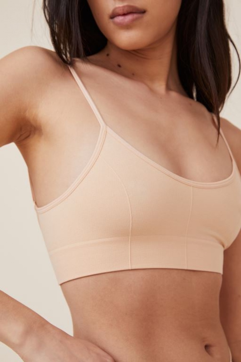 Cotton On Seamless Low Back Women's Bralette Frappe | 7sVCna92sJR
