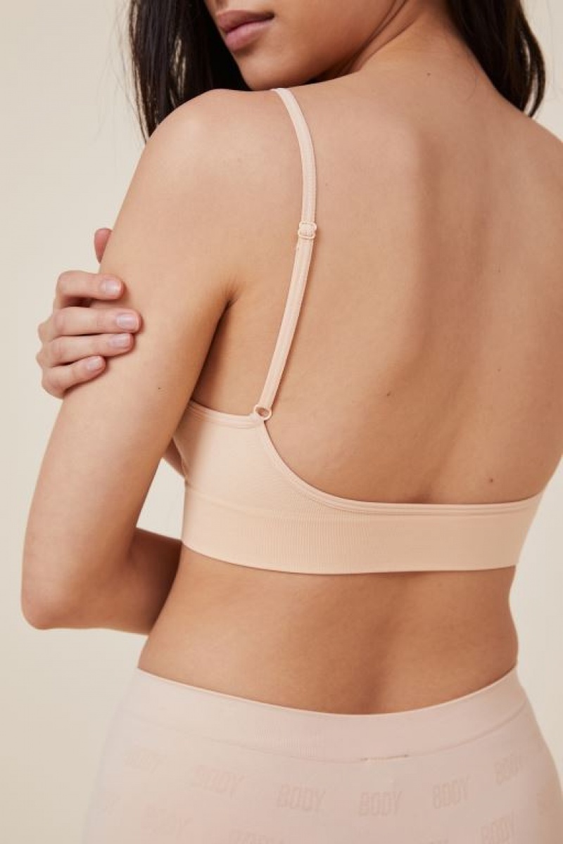 Cotton On Seamless Low Back Women's Bralette Frappe | 7sVCna92sJR