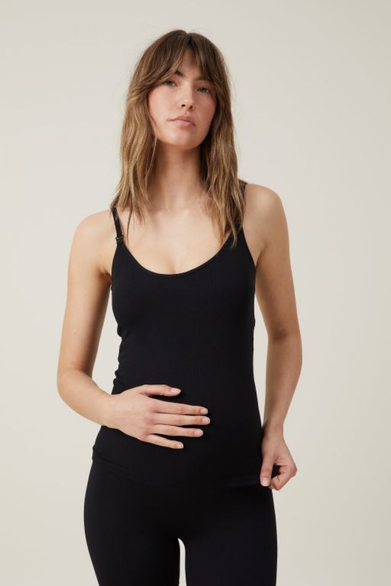 Cotton On Seamless Nursing Cami Women\'s Maternity Wear Black | ZZGGO8gRW9y