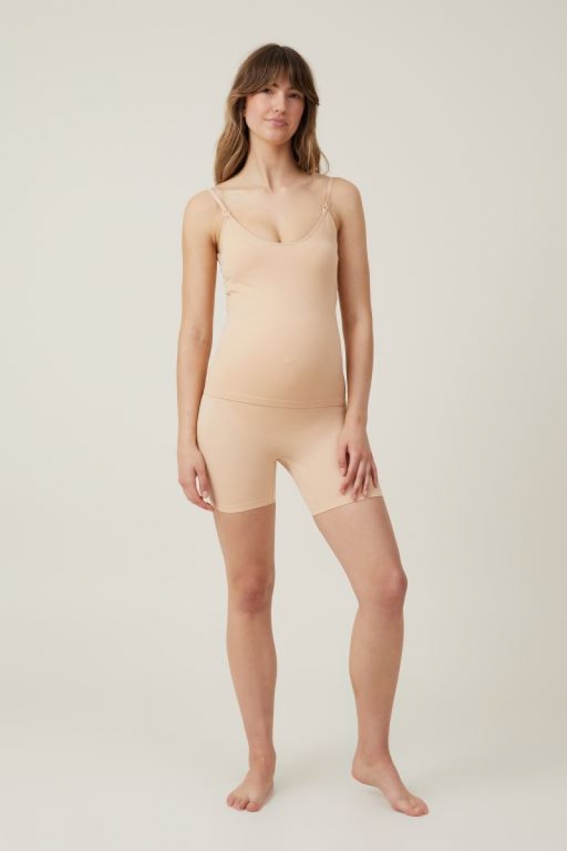 Cotton On Seamless Nursing Cami Women's Maternity Wear Frappe | nuXHV1k9fHT