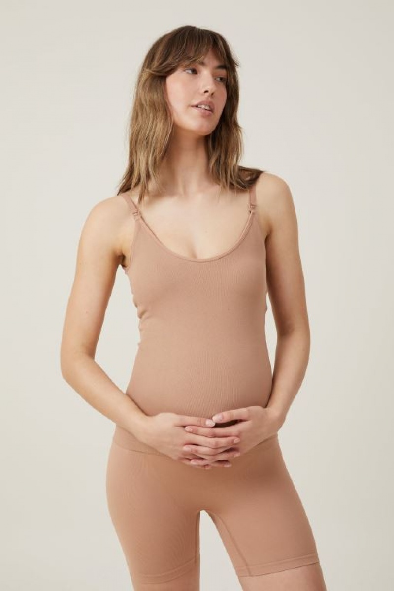 Cotton On Seamless Nursing Cami Women\'s Maternity Wear Maple | 2ECcpWoHBzJ