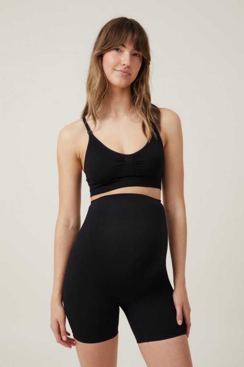 Cotton On Seamless Sculpting Short Women\'s Maternity Wear Black | cnLXxIDf2sp
