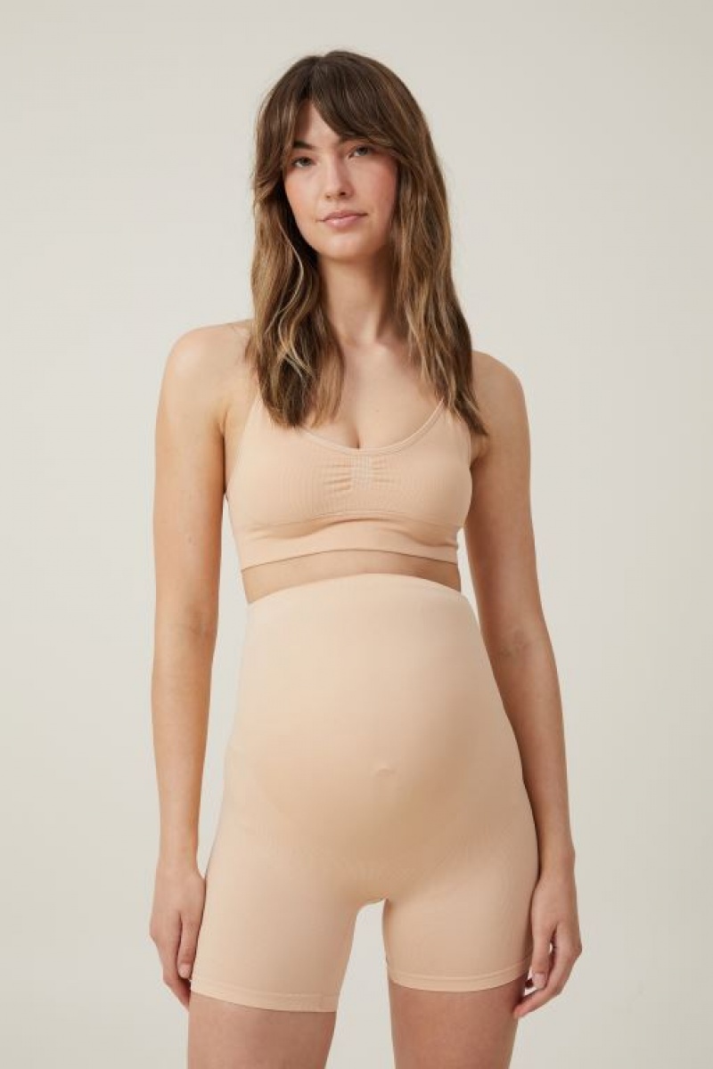 Cotton On Seamless Sculpting Short Women's Maternity Wear Frappe | ZQrdu9j9pw5